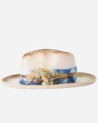 Blue band Flowers Hat * Australian Wool * BJH028
