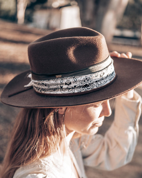 Zadig & Voltaire Neo Alabama Tan Fedora Hat With Ribbon Band - 100% Wool - Styli Zadig & Voltaire Neo Alabama Fedora Wool Hat Size 2 USED  main image 4