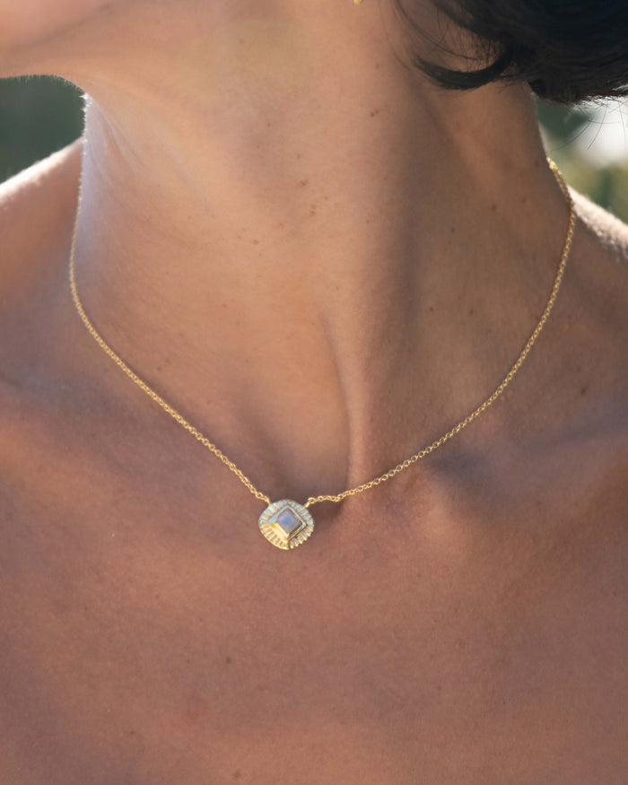 Analu Necklace * Moonstone * Gold Plated * BJN214