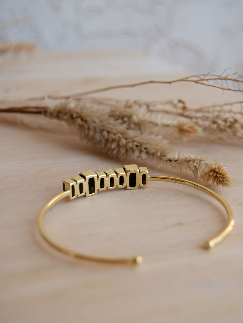 Frea Bracelet * Black Onyx * Bracelet * Gold Plated * BJB048