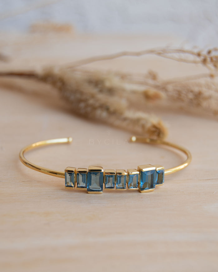 Frea Bracelet * Iolite hydro * Bracelet * Gold Plated * BJB049