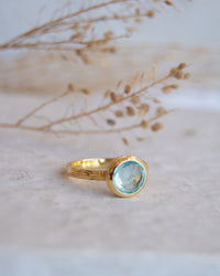 Leticia Ring * Blue Topaz hydro * Gold Plated 18k * SBJR132