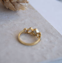 Clyne Ring * Labradorite, Moonstone & Rose Quartz * Gold Plated 18k * BJR151