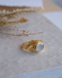 Leily Ring * Moonstone * Gold Plated 18k * BJR345