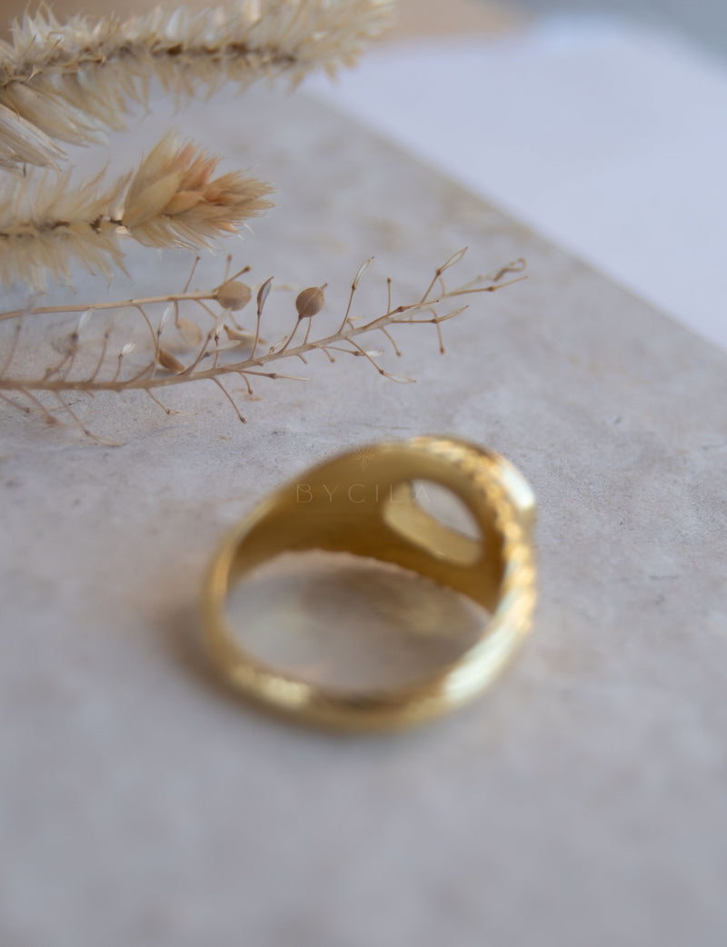 Leily Ring * Moonstone * Gold Plated 18k * BJR345