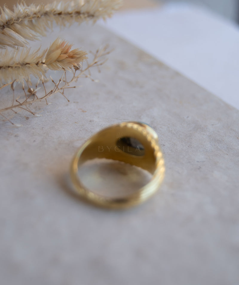 Leily Ring * Copper Turquoise * Gold Plated *