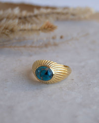 Leily Ring * Copper Turquoise * Gold Plated *