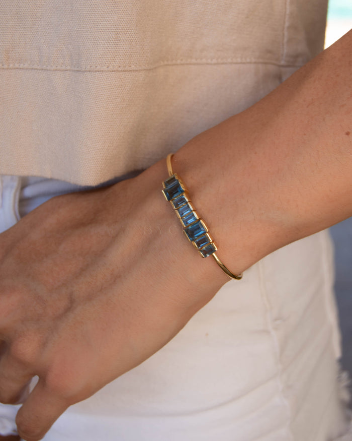 Frea Bracelet * Iolite hydro * Bracelet * Gold Plated * BJB049