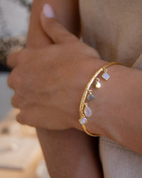 Emma Bracelet * Moonstone, Rose Quartz & Labradorite * Gold Plated * BJB026