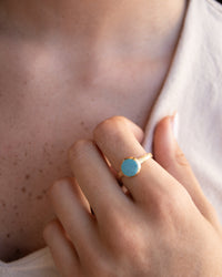 Leticia Ring * Blue Druzy * Gold Plated 18k * SBJR130