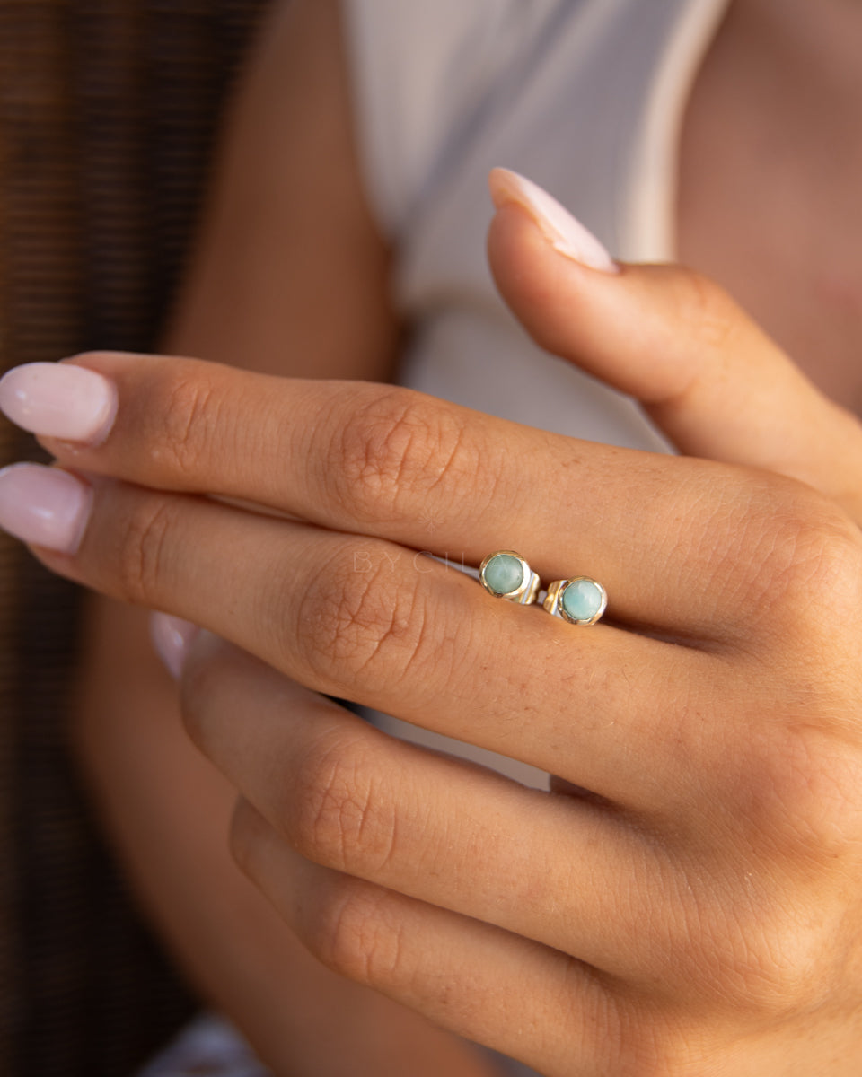 Annita Earrings * Amazonite * Gold Plated 18k * BJE300