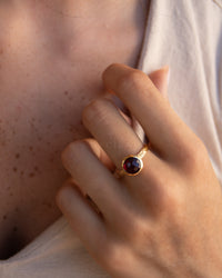Leticia Ring * Garnet Hydro* Gold Plated 18k * SBJR129