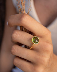 Marcela Ring * Peridot hydro * Gold Plated * SBJR133