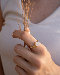 Leticia Ring * White Druzy * Gold Plated 18k * SBJR131