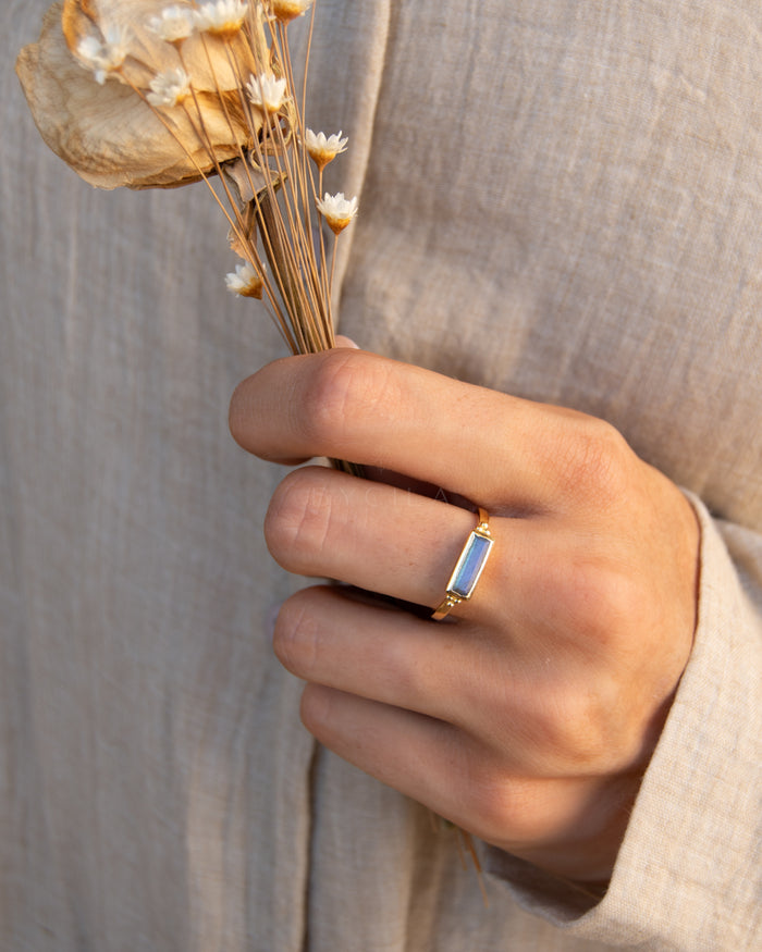 Mariana Ring * Labradorite * Gold Plated 18k *