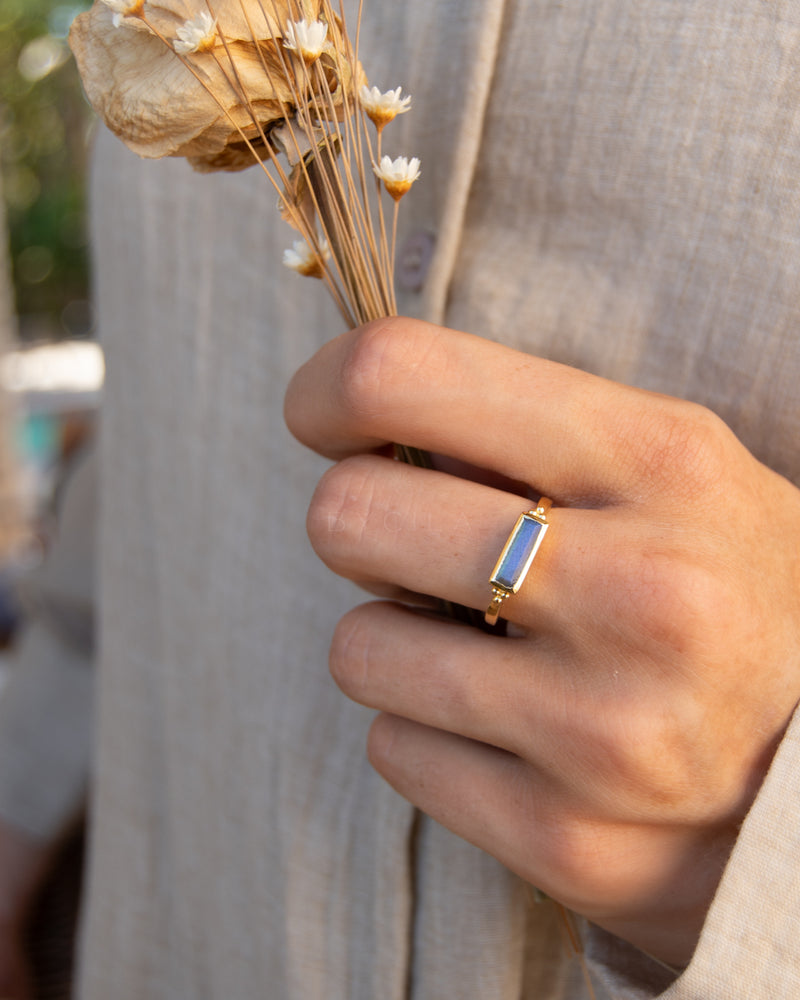 Mariana Ring * Labradorite * Gold Plated 18k *
