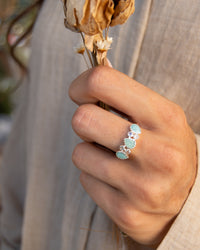 Maggie Ring * Amazonite & Labradorite * Sterling Silver 925 * BJR348