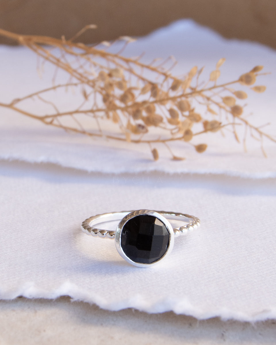 Tessy Ring * Black Onyx * Sterling Silver 925 * BJR352