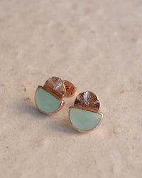 Bellinha Earrings * Aqua Chalcedony * Gold Plated 18k, Sterling Silver 925 or Rose Gold Plated * BJE159