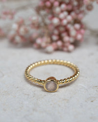 Juju Ring * Rose Quartz * Gold Plated 18k * BJR329