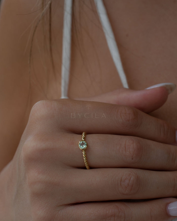 Juju Ring * Green Amethyst * Gold Plated 18k * BJR330