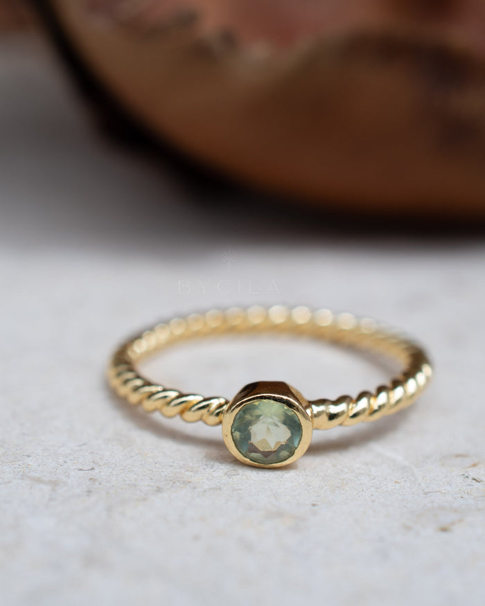 Juju Ring * Green Amethyst * Gold Plated 18k * BJR330