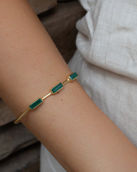 Green Onyx * Bracelet * Gold Plated * BJB053