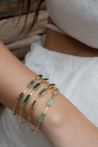 Green Onyx * Bracelet * Gold Plated * BJB053
