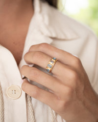 Loli Ring * Labradorite * Gold Plated 18k * BJR358
