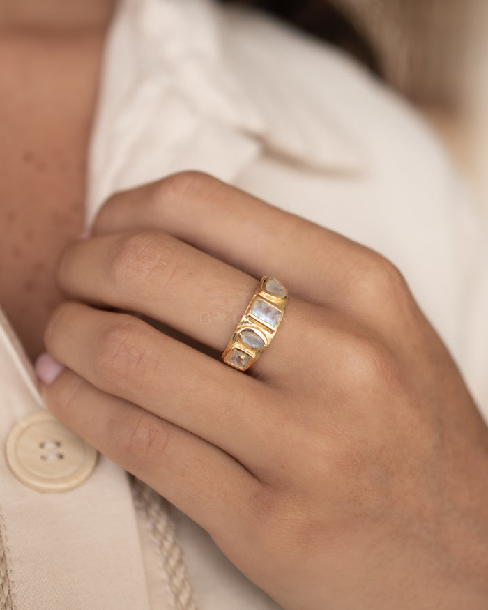 Loli Ring * Moonstone * Gold Plated 18k * BJR357