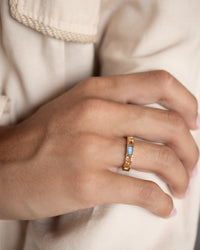 Joely Ring * Labradorite * Gold Plated 18k * BJR174
