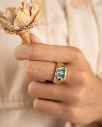 Kate Ring * Iolite hydro * Gold Plated * BJR356