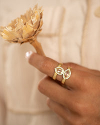 Analu Ring * Morganite hydro * Gold Plated 18K * BJR158