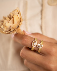 Analu Ring * Morganite hydro * Gold Plated 18K * BJR158