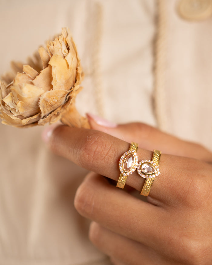 Analu Ring * Morganite hydro * Gold Plated 18K * BJR158