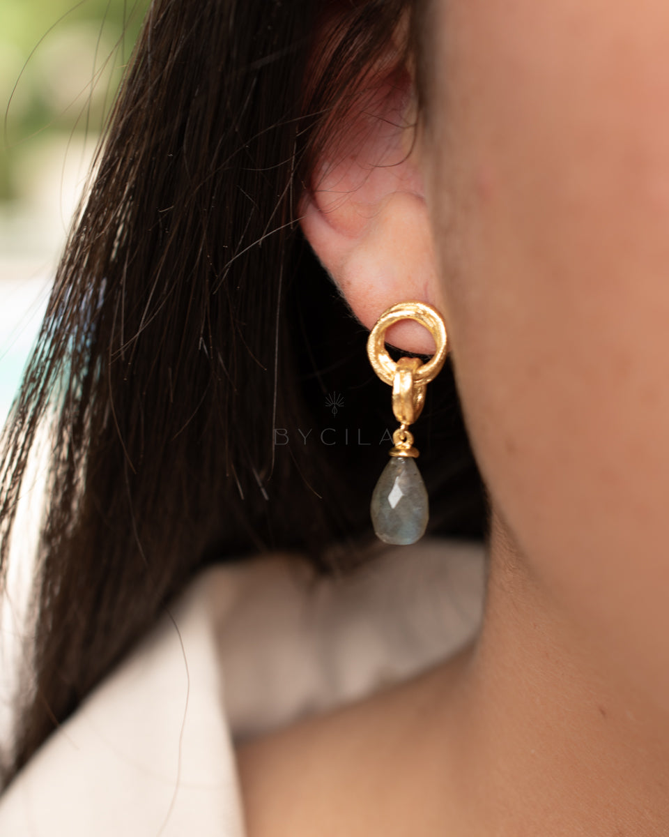 Joely Earrings * Labradorite * Gold Plated 18k * BJE198