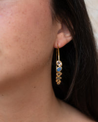 Nati Earrings * Labradorite and Morganite Hydro * Gold Plated 18k or Silver Plated * BJE166B