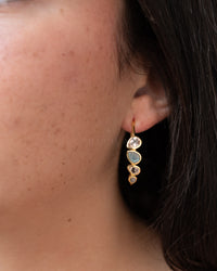 Little Nati Earrings * Labradorite and Morganite Hydro * Gold Plated 18k or Silver Plated * BJE164A