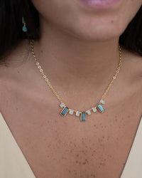 Elyana Necklace * Labradorite & Moonstone * Gold Plated 18k * BJN207