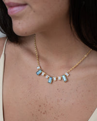 Elyana Necklace * Labradorite & Moonstone * Gold Plated 18k * BJN207
