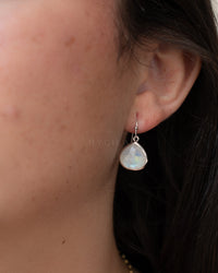 Lihue Earrings * Moonstone * Gold Plated 18k or Silver Plated * BJE069A