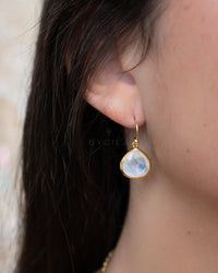 Lihue Earrings * Moonstone * Gold Plated 18k or Silver Plated * BJE069A
