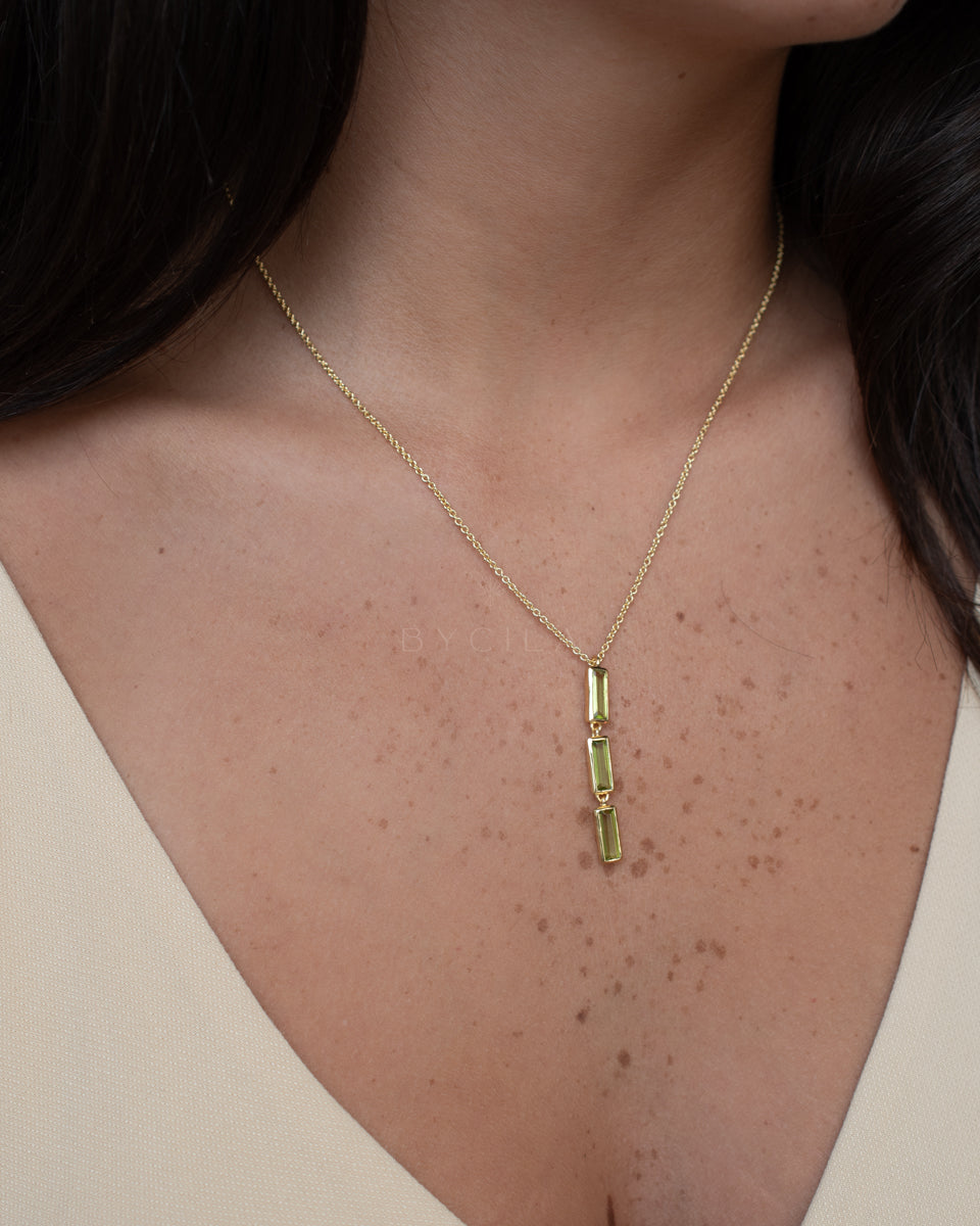 Eva Necklace * Peridot hydro * Gold Plated 18k * BJN189