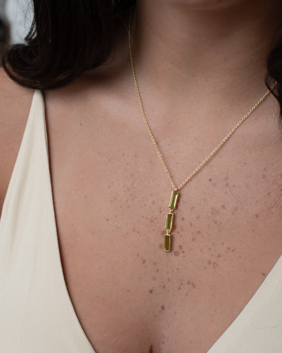 Eva Necklace * Peridot hydro * Gold Plated 18k * BJN189