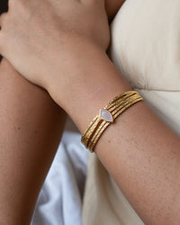 Connie Bracelet * Rose Quartz * Gold Plated * BJB084