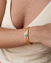 Connie Bracelet * Copper Turquoise * Gold Plated 18k * BJB083