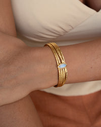 Connie Bracelet * Moonstone * Gold Plated * BJB082