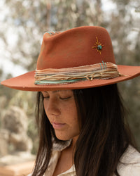 Terracota Teal Hat * Australian Wool * BJH039