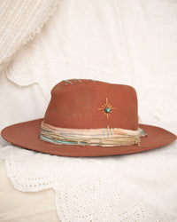 Terracota Teal Hat * Australian Wool * BJH039