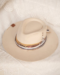 Crystal and Flower Hat * Australian Wool * BJH043